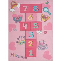 Merinos Teppich Happy Kids pink B/L: ca. 120x160 cm von Merinos