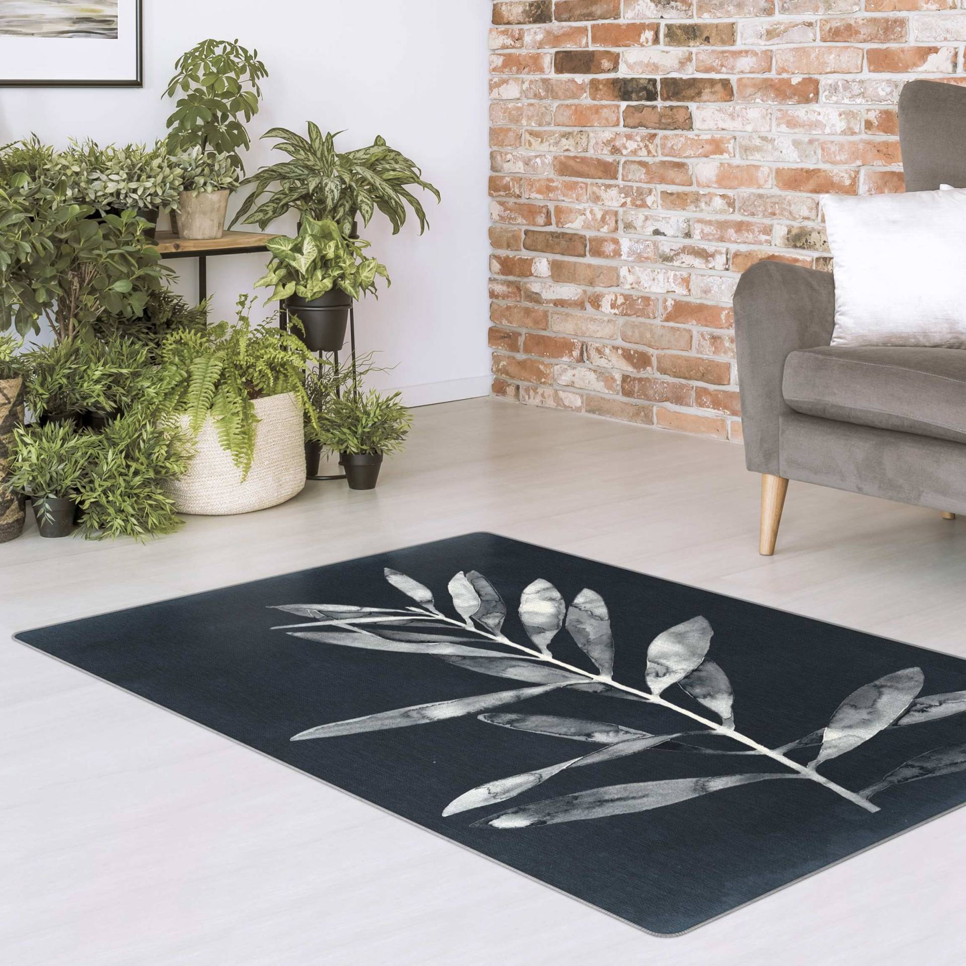 Teppich Verzweigung auf Denim I