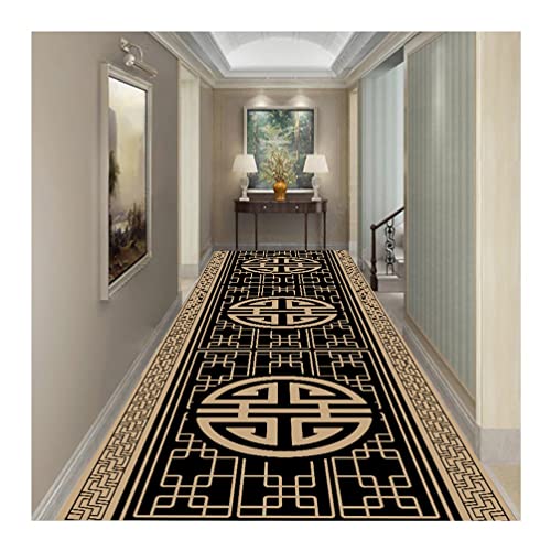 Teppiche Läufer Braun Traditionelle Muster Langläufer Teppich, Schlafzimmer Wohnzimmer Küche Korridor Treppen Rennstreben Teppich (Size : 1.2x9m/3.94x29.53ft)