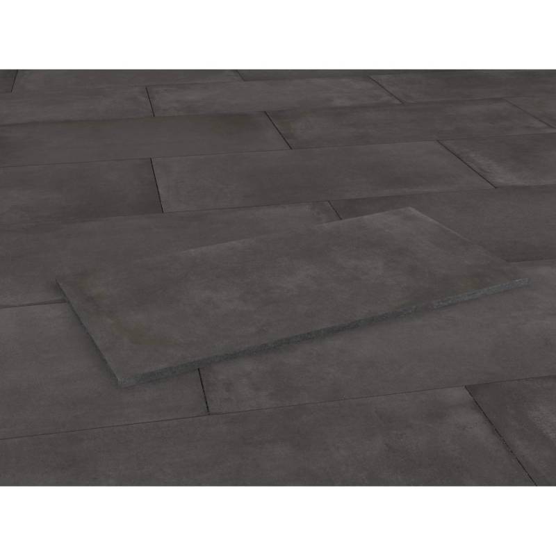 Terrassenplatte Feinsteinzeug Vero 2.0 Zementoptik Anthrazit 50 cm x 100 cm von Eurostone