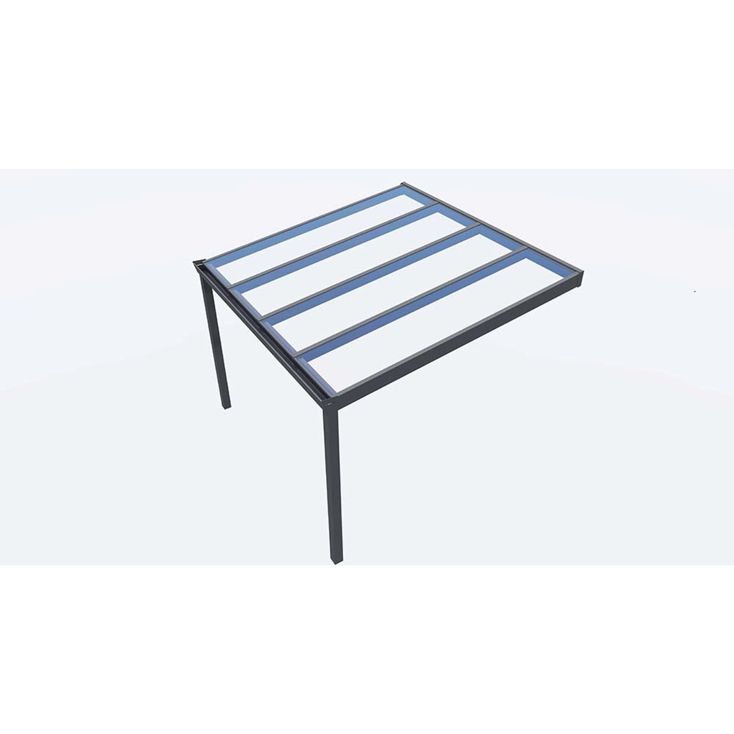 Terrassenüberdachung Legend Edition 3 m x 3 m Anthrazit Struktur Glas Terrassenüberdachung Legend Edition 3 m x 3 m Anthrazit Struktur Glas von -