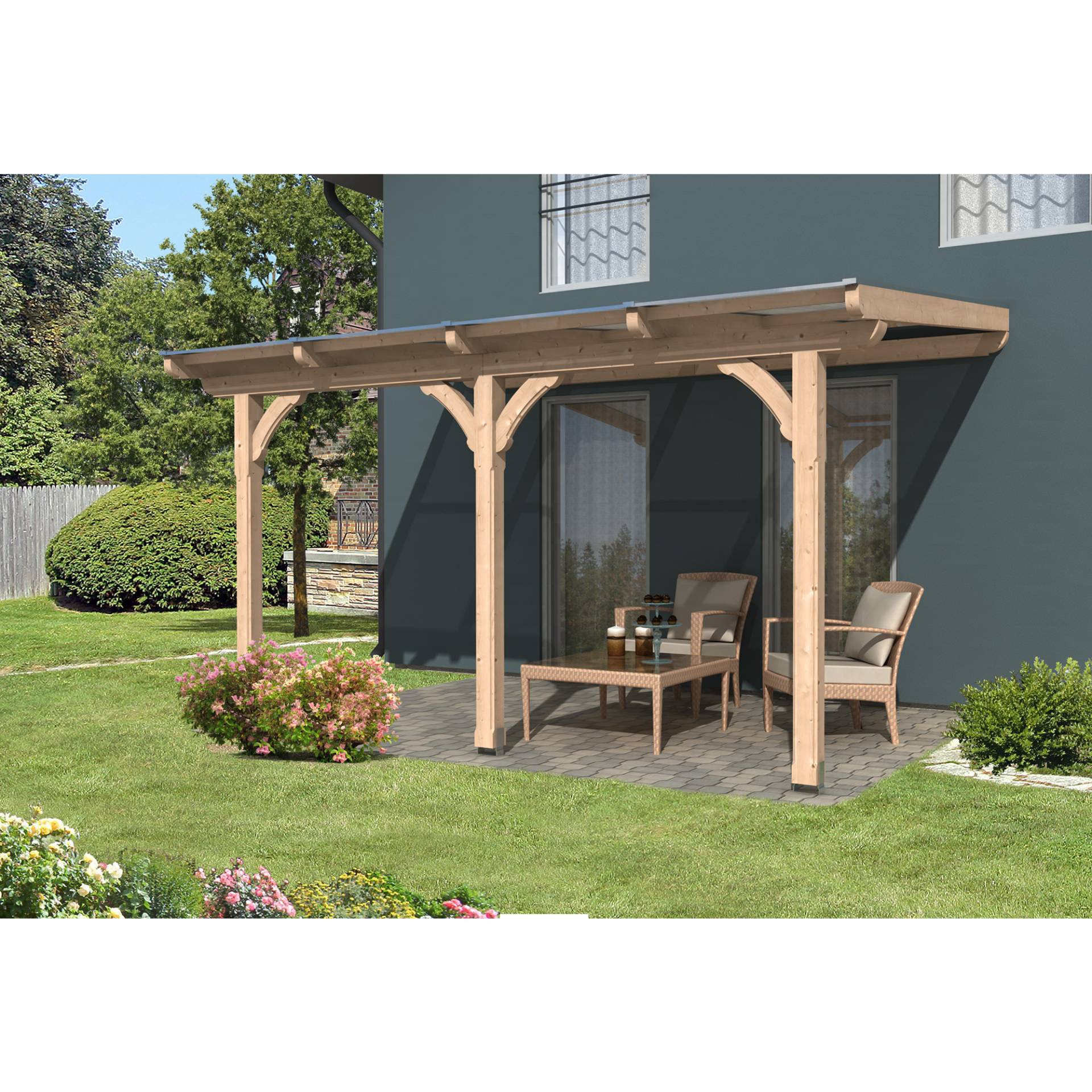 SKAN HOLZ Terrassenüberdachung 'Rimini' 434 x 250 cm Douglasie Doppelstegplatten natur SKAN HOLZ Terrassenüberdachung 'Rimini' 434 x 250 cm Douglasie Doppelstegplatten natur von SKAN HOLZ