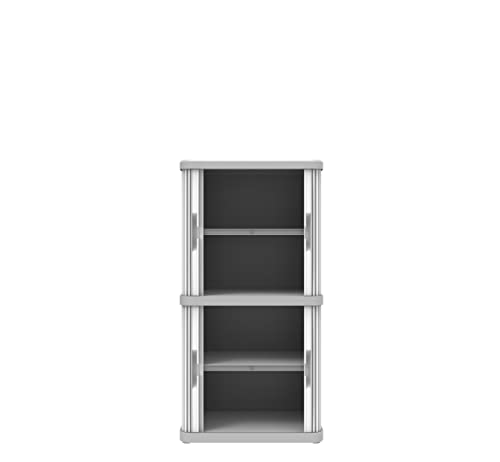 Terry, Rolling Space Cab 2, Innenschrank mit 2 Fächern und zwei Schiebetüren, 2 verstellbare Innenregale, grau, aus recyceltem Kunststoff, Maße: 59x36x115 cm Terry, Rolling Space Cab 2, Innenschrank mit 2 Fächern und zwei Schiebetüren, 2 verstellbare Innenregale, grau, aus recyceltem Kunststoff, Maße: 59x36x115 cm von Terry