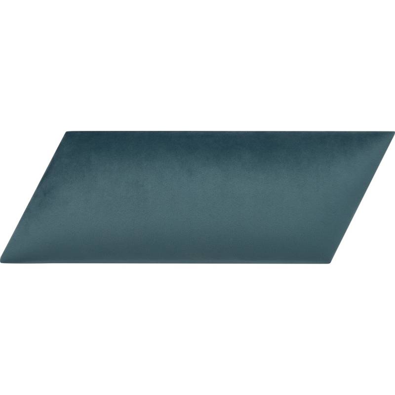 Wandkissen Diamant links 30 cm x 15 cm Petrol Samt von -