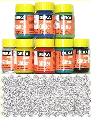 Textilfarbe DEKA GLITTER mit Glitzer Grau Silber Silber 2496 Textilfarbe DEKA GLITTER mit Glitzer Grau Silber Silber 2496 von DEKA