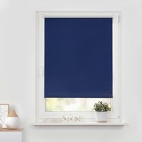 Thermo Klebe-/Klemmrollo Verdunklungsqualität blau B/L: ca. 45x150 cm von LICHTBLICK