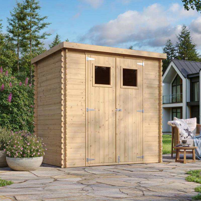 Timbela Gartenhaus Holz Fahrradschuppen M311 2,22 m² von Timbela