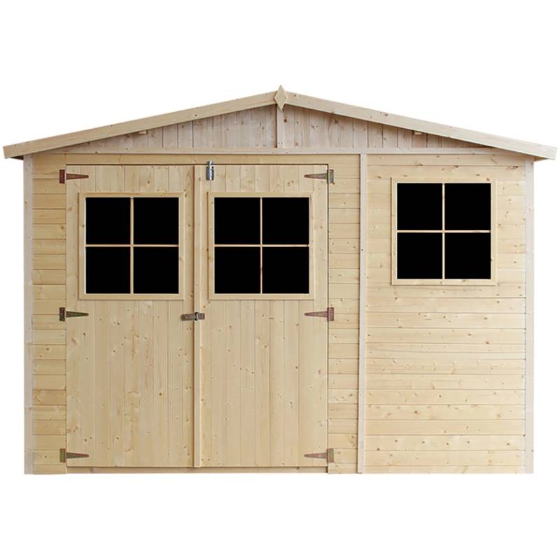 Timbela Gartenhaus Holz M337 14,94 m² mit Fenstern ohne Boden von Timbela
