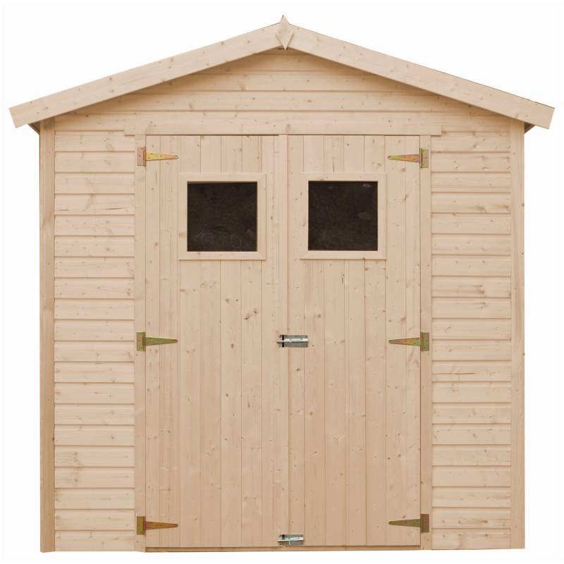 Timbela Holz-Gartenhaus M351 4,08 m² mit quadratischen Fenstern ohne Boden von Timbela