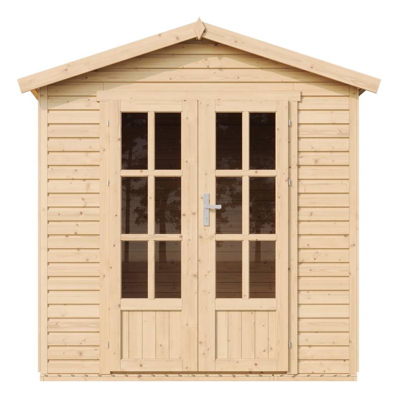 Timbela Gartenhaus Holz M351FB+H351FBBLACK 4,08 m² Dachziegel Schwarz mit Boden von Timbela
