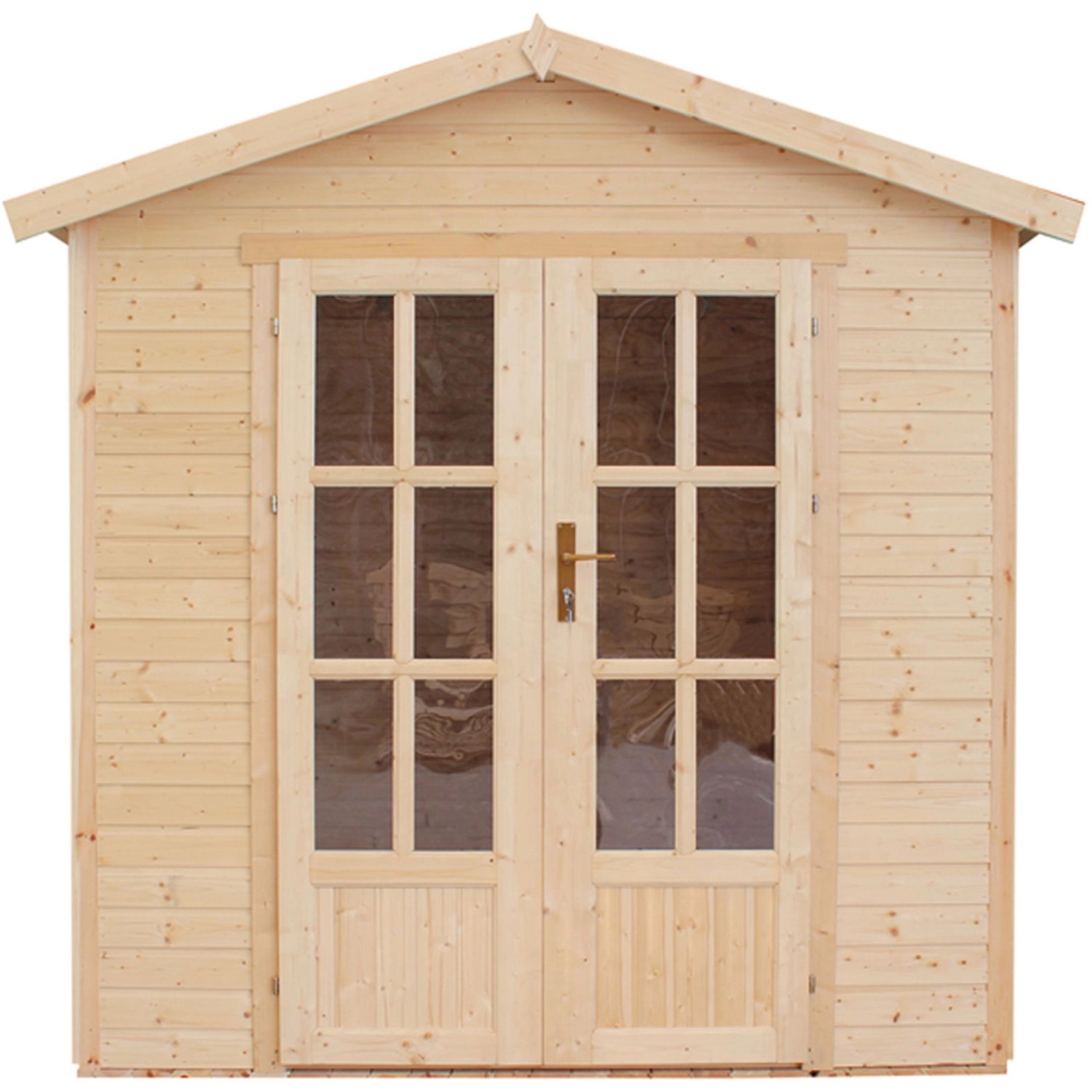 Timbela Gartenhaus Holz M351FB+H351FBGREY 4,08 m² Dachziegel Grau mit Boden von Timbela