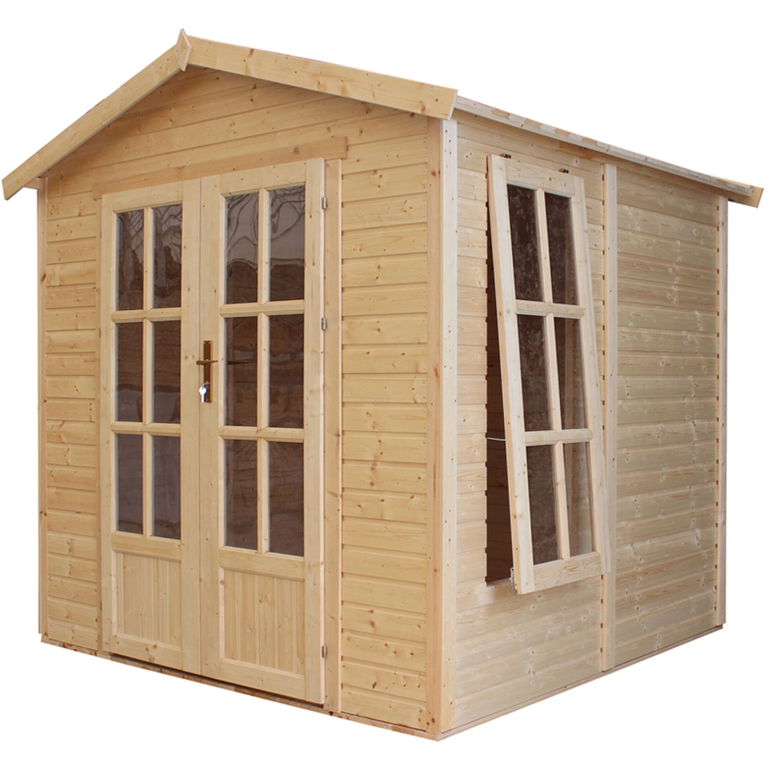 Timbela Gartenhaus Holz M351FB 4,08 m² ohne Dachziegel mit Boden von Timbela