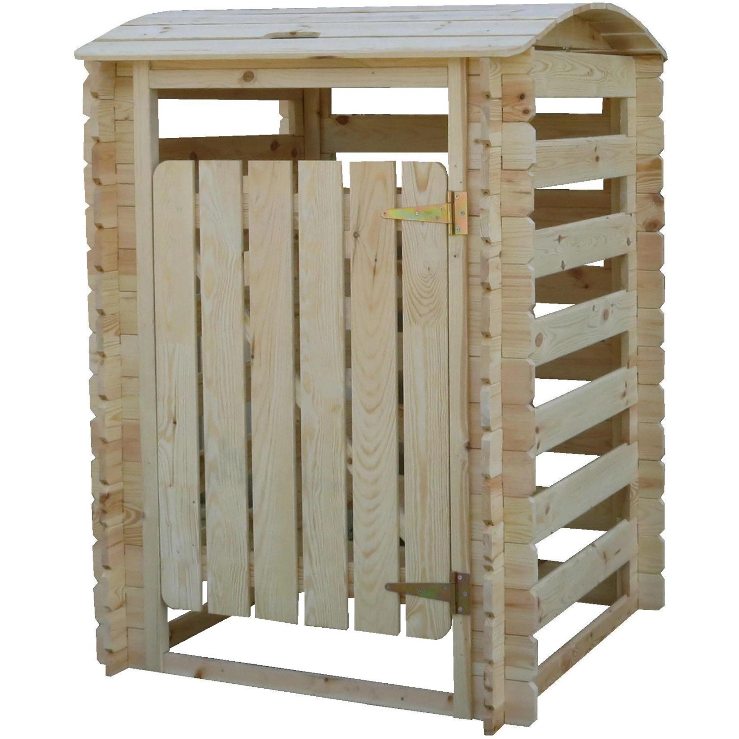 Timbela Mülltonnenbox Holz M606-1 für 1 Behälter von Timbela