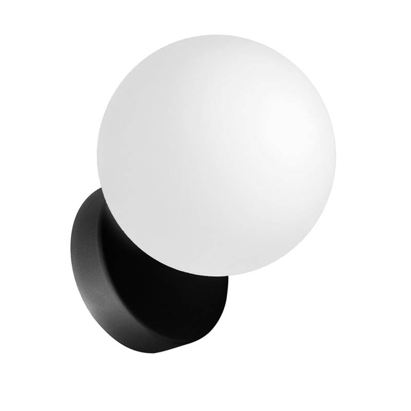 Tin-Tin AP Wandleuchte, H: 16 cm, T: 16 cm,, Schwarz
