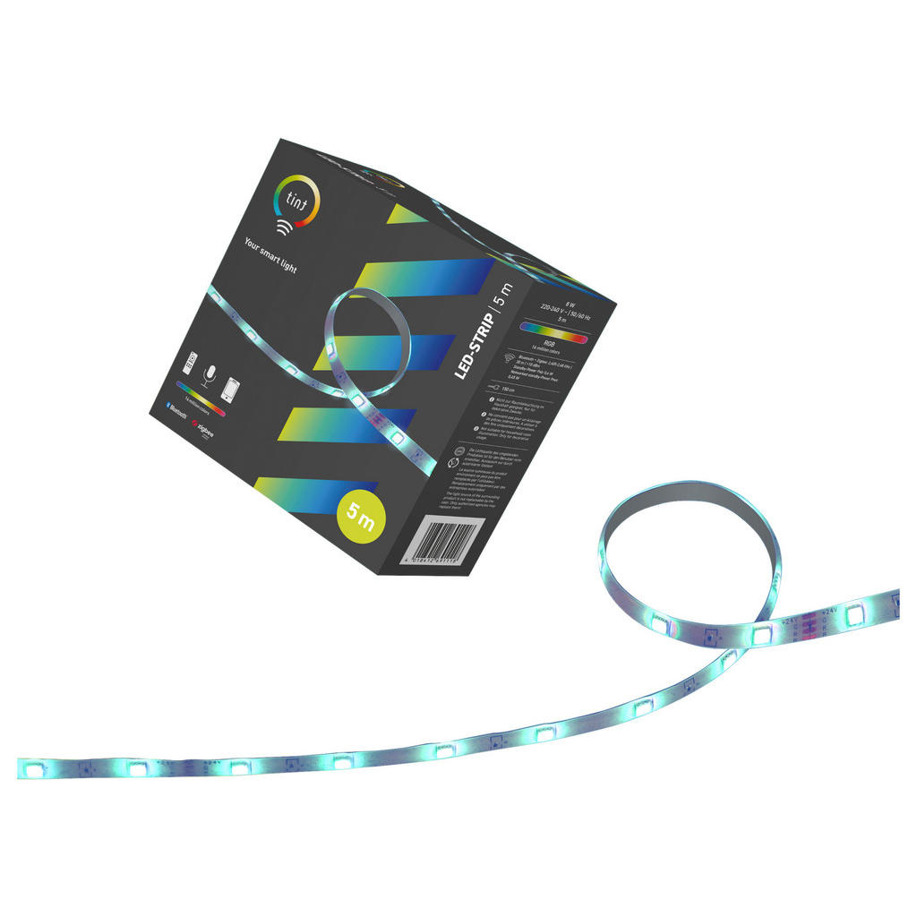 Tint Led-Strip, Kunststoff, 500 cm, ZigBee-Technologie, Smartphone-Steuerung, beliebig kürzbar, Lampen & Leuchten, Innenbeleuchtung, Dekoleuchten Tint Led-Strip, Kunststoff, 500 cm, ZigBee-Technologie, Smartphone-Steuerung, beliebig kürzbar, Lampen & Leuchten, Innenbeleuchtung, Dekoleuchten von Tint