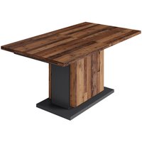 Tisch BRITTA Eiche Old Wood Nachbildung anthrazit B/H/T: ca. 140x75x80 cm von byLIVING