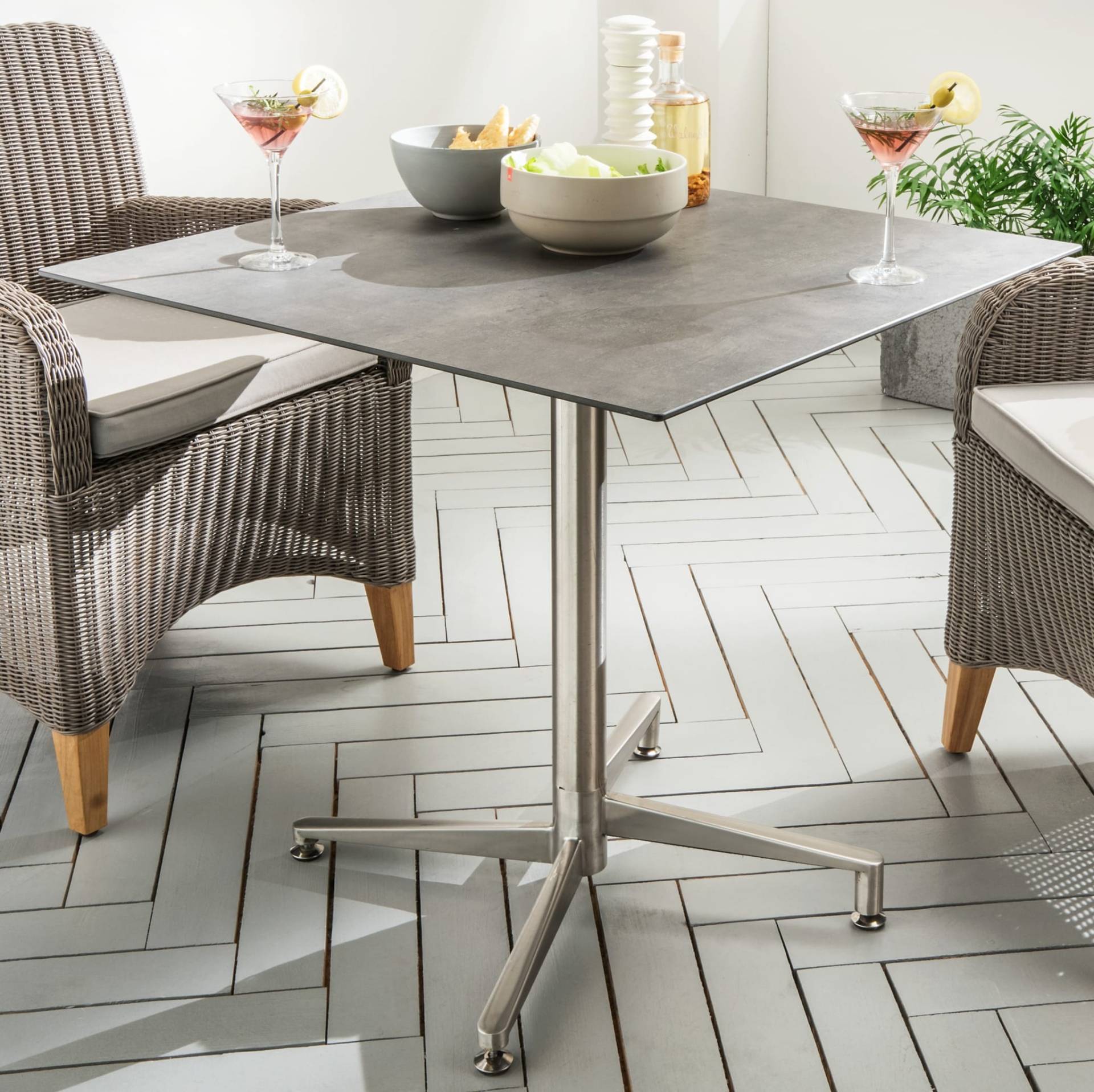Tisch LOFT Raucheiche 80x80 cm