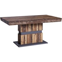 Tisch MATTHEW Eiche Old Wood Nachbildung anthrazit B/H/T: ca. 140x75x90 cm von byLIVING