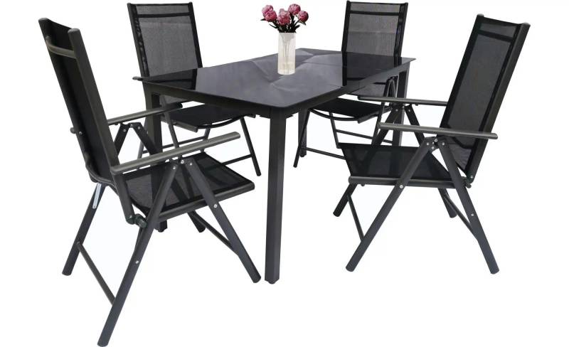 Tisch   ¦ schwarz ¦ Maße (cm): B: 140 H: 73 Garten > Gartenmöbel > Gartentische - Möbel Kraft