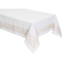 Tischdecke Läufer 85x85 Bestickt Leinenähnlich