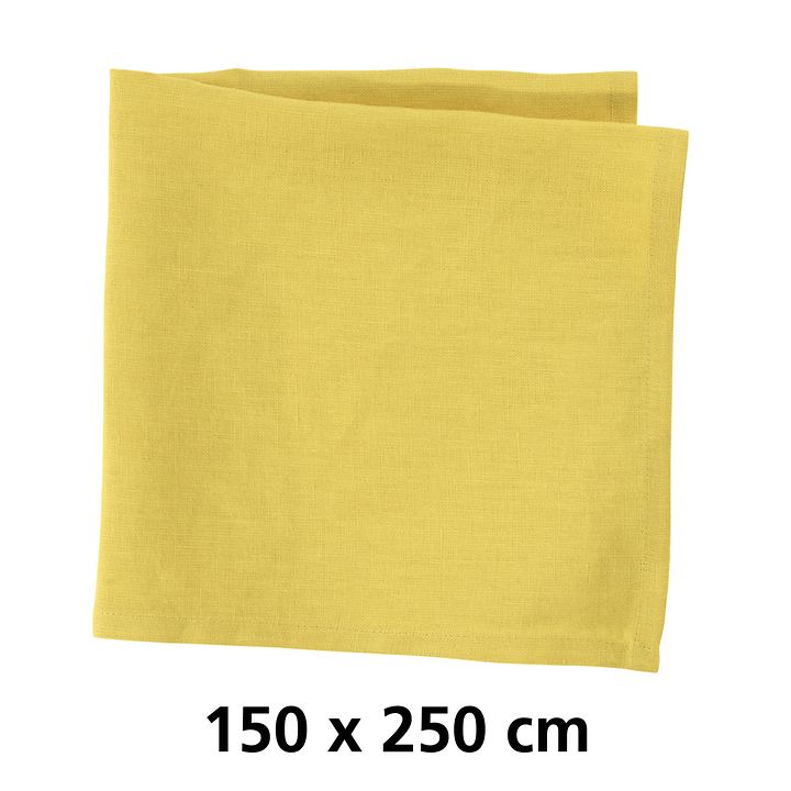 Tischdecke 'Linnen' gelb 150x250