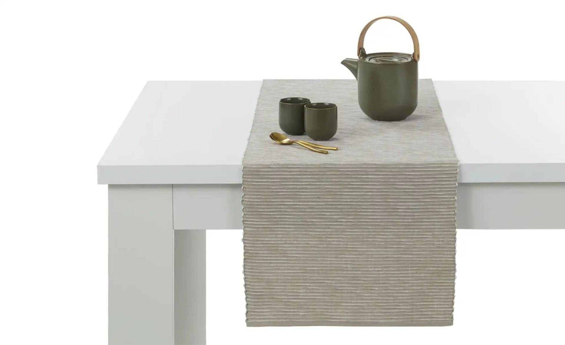 HOME STORY Tischläufer  Greta  ¦ creme ¦ 100% Baumwolle ¦ Maße (cm): B: 40 Heimtextilien > Tischwäsche > Tischläufer - Möbel Kraft