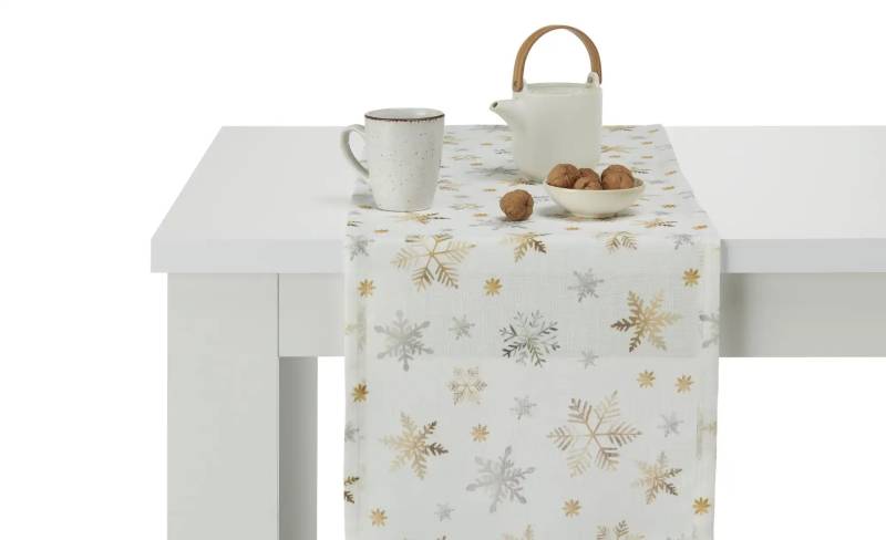 Tischläufer  Schneeflocken ¦ mehrfarbig ¦ Synthetik ¦ Maße (cm): B: 40 Sale > Haushalt Sale - Möbel Kraft