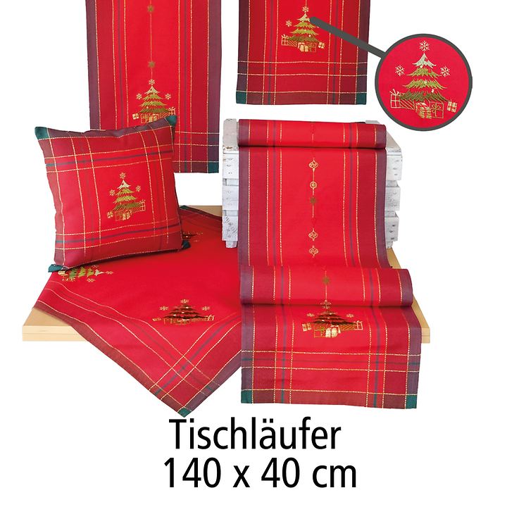 Tischläufer 'Weihnachtsbaum' 140x40