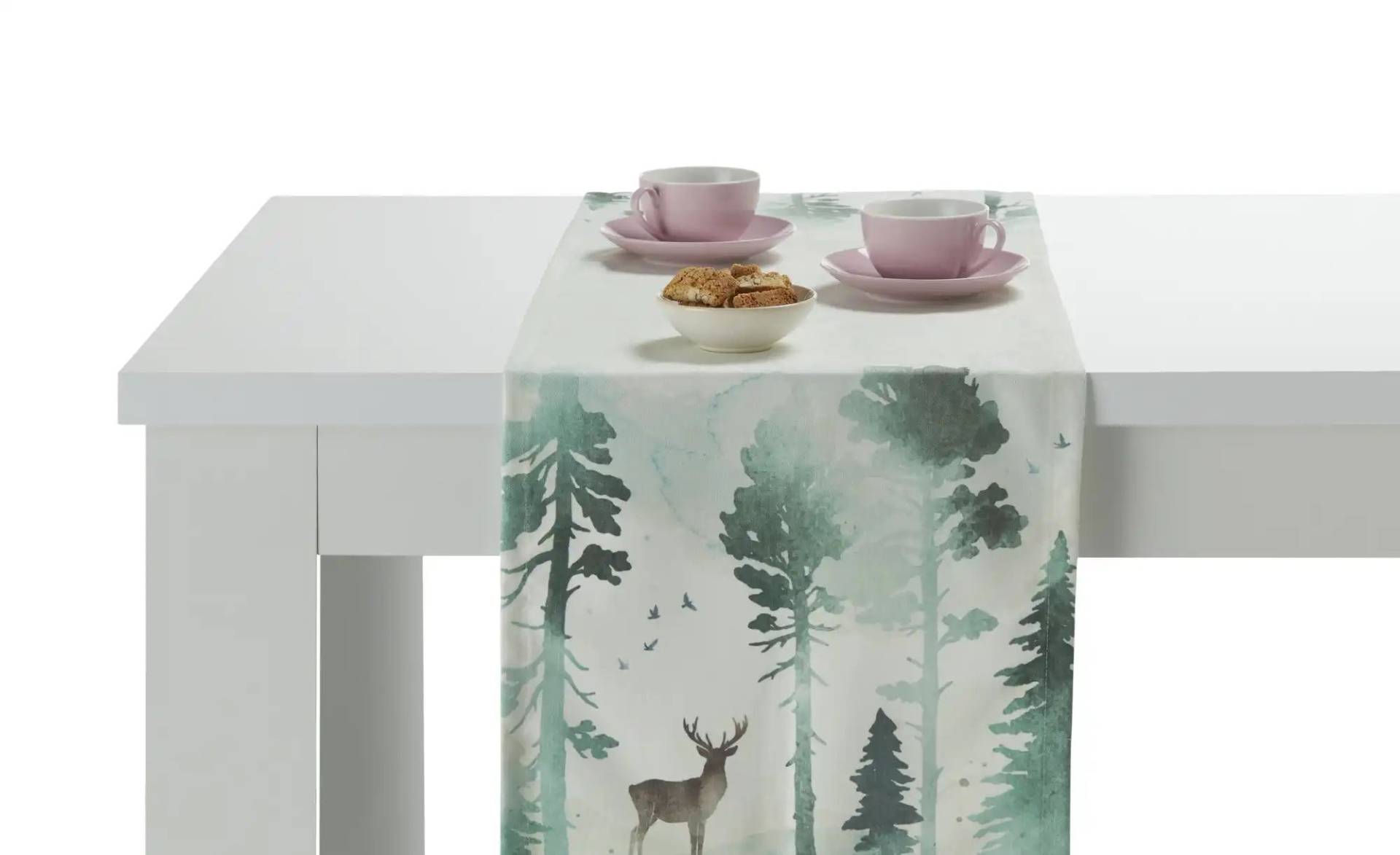 Tischläufer  Winterlandschaft ¦ grün ¦ Synthetik ¦ Maße (cm): B: 40 Sale > Haushalt Sale - Möbel Kraft