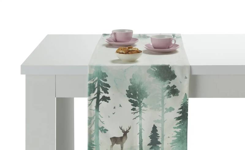 Tischläufer  Winterlandschaft ¦ grün ¦ Synthetik ¦ Maße (cm): B: 40 Sale > Haushalt Sale - Möbel Kraft