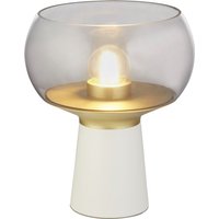 Tischlampe E27 28 cm Ø 24 cm in Weiß Rauchgrau Messing Tischlampe E27 28 cm Ø 24 cm in Weiß Rauchgrau Messing von Searchlight