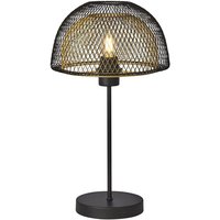 Tischlampe E27 47 cm Ø 26 cm in Schwarz Gold LUCIA von Searchlight