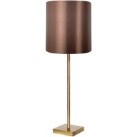 Tischlampe E27 68,5 cm Messing Stoff in Bronze hell Braun von Ghidini Giovanni Battista