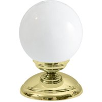 Tischlampe Glas Messing H: 17,5 cm Kugelschirm E14 klein von Ghidini Giovanni Battista