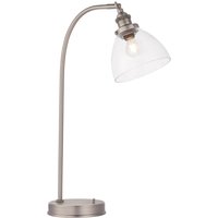 Tischlampe Glas Metall 53,3 cm verstellbar in Silber E14 Tischlampe Glas Metall 53,3 cm verstellbar in Silber E14 von Endon