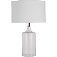 Tischlampe Glas Stoff Weiß 62 cm E27 elegant Tischlampe Glas Stoff Weiß 62 cm E27 elegant von Searchlight
