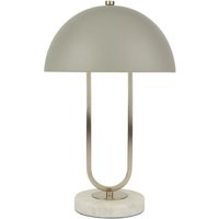 Tischlampe Grau Weiß 40,5 cm hoch Ø 25 cm G9 Metall von Searchlight