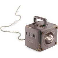 Tischlampe Keramik E27 B: 15,5 cm 20 cm hoch Taupe von Ferroluce