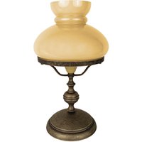 Tischlampe Messing Glas 39 cm in Bronze Antik Creme E14 von Ghidini Giovanni Battista