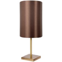 Tischlampe Messing Stoff 38,5 cm E27 in Bronze hell Braun von Ghidini Giovanni Battista