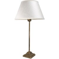 Tischlampe Messing Stoff 56 cm in Bronze Antik Weiß E27 von Ghidini Giovanni Battista