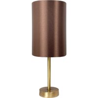 Tischlampe Messing Stoff H: 38,5 cm E27 in Bronze Braun von Ghidini Giovanni Battista