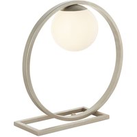 Tischlampe Metall Glas H: 32,2 cm in Silber Weiß G9 von Endon