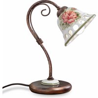 Tischlampe Metall Keramik E14 B: 15 cm 32 cm hoch BRUNO von Ferroluce