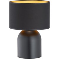 Tischlampe Metall Stoff 35 cm in Schwarz Gold E27 Tischlampe Metall Stoff 35 cm in Schwarz Gold E27 von Emibig