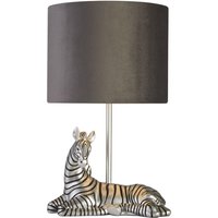 Tischlampe Modern 35 cm Zebra E27 in Silber Schwarz Tischlampe Modern 35 cm Zebra E27 in Silber Schwarz von Searchlight