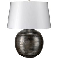 Tischlampe Porzellan in Silber rund 55cm Klassisch von ELSTEAD