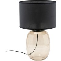 Tischlampe Rauchglas Stoff E27 48 cm Ø 30 cm KYLE von TK Lighting