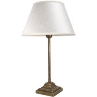 Tischlampe Rustikal 43,5 cm Messing Stoff E14 ELENA von Ghidini Giovanni Battista