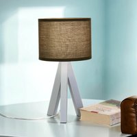 Tischlampe Schlafzimmer Grau Braun Dreibein E14 von Easylight